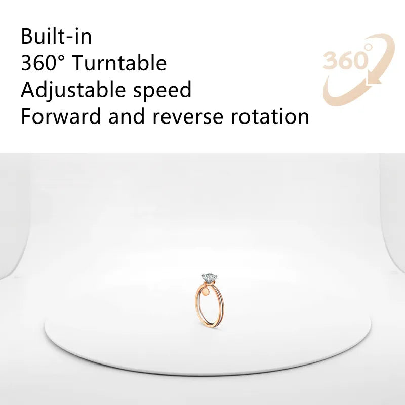 SANOTO Photo Studio Light Box – Softbox Dimmable avec Plateau Tournant 360°