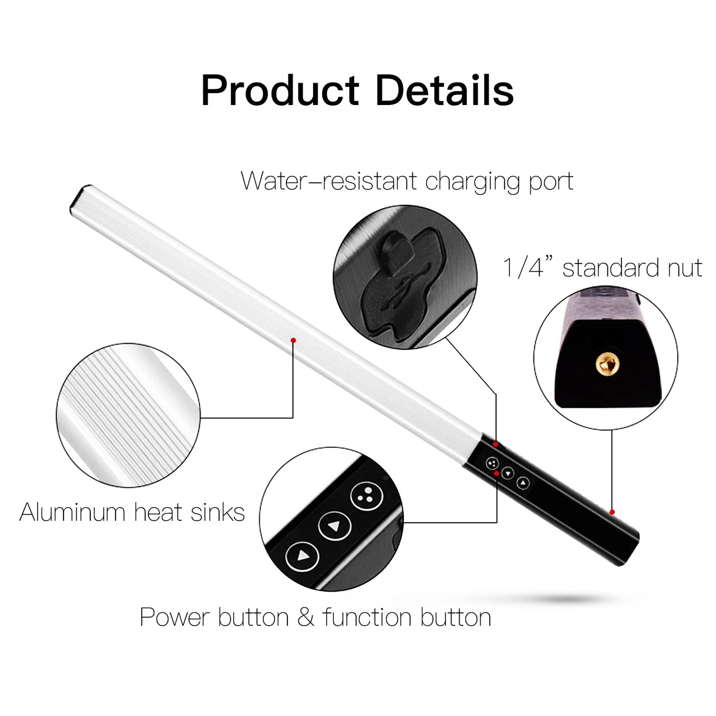 Lumière Vidéo RGB LUXCEO Q508A avec Télécommande – Éclairage Studio 3000K-6000K, 36 Couleurs pour Photo, Youtube, TikTok, Vlog