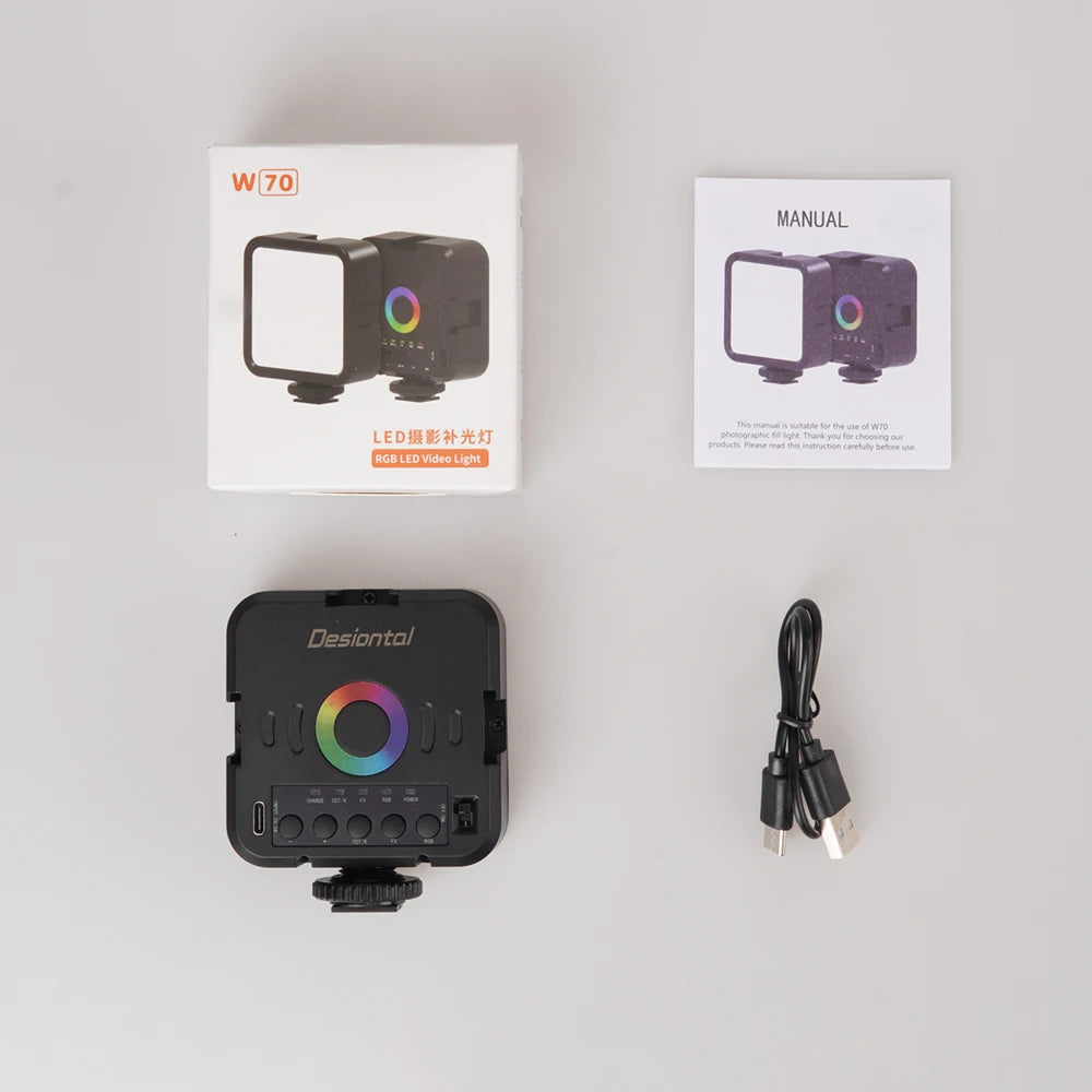 Mini Lampe RGB Hot Boot – Lumière d’Ambiance LED Portable pour Photographie Live, Beauté et Caméra Mobile