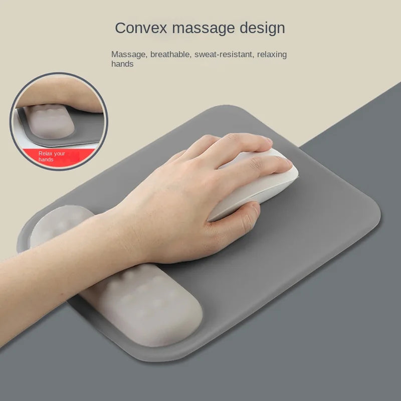 Tapis de Souris avec Repose-Poignet Ergonomique – Base Antidérapante en Silicone et Mousse à Mémoire de Forme