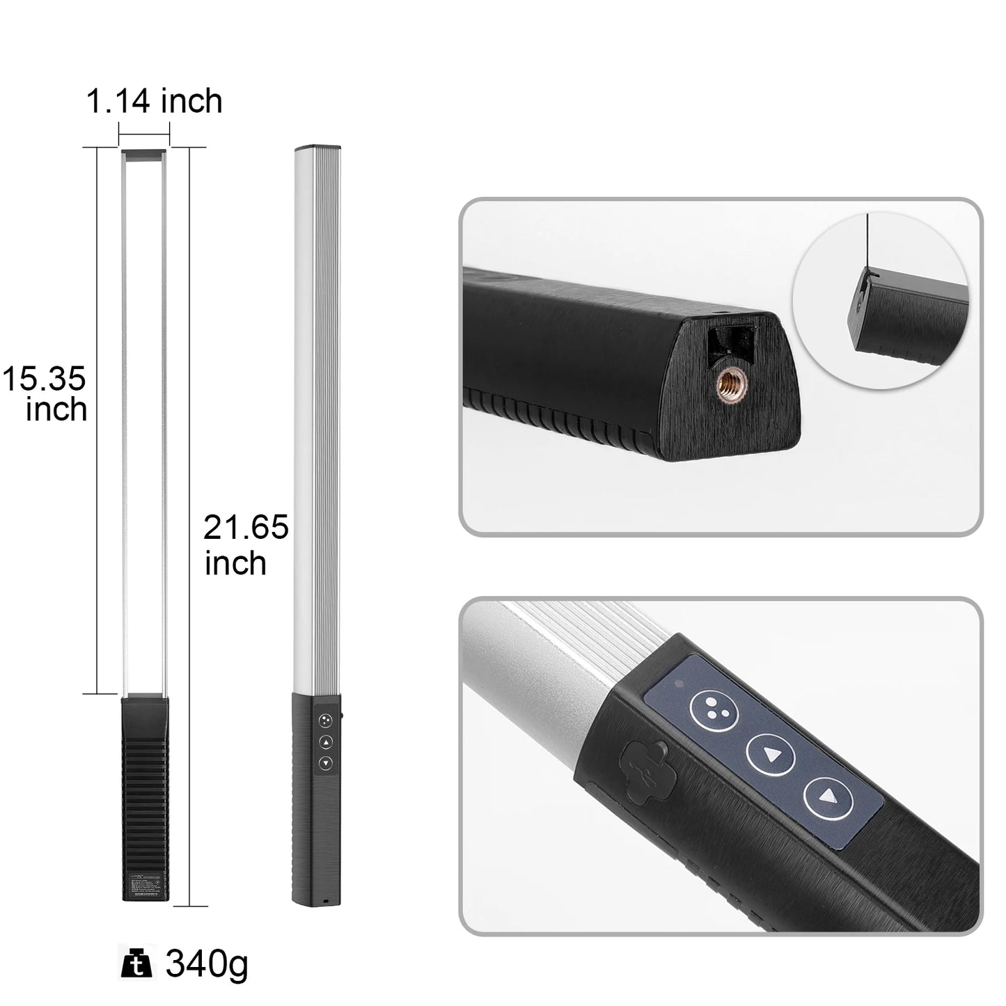 Lumière Vidéo RGB LUXCEO Q508A avec Télécommande – Éclairage Studio 3000K-6000K, 36 Couleurs pour Photo, Youtube, TikTok, Vlog