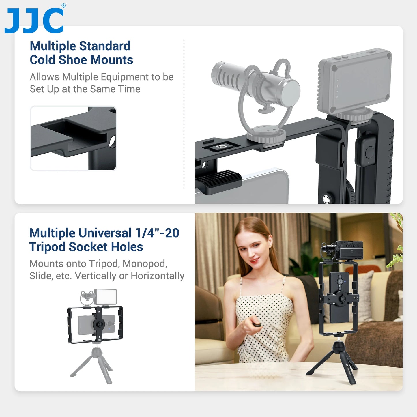 Stabilisateur JJC pour Vidéo avec Télécommande et Poignée