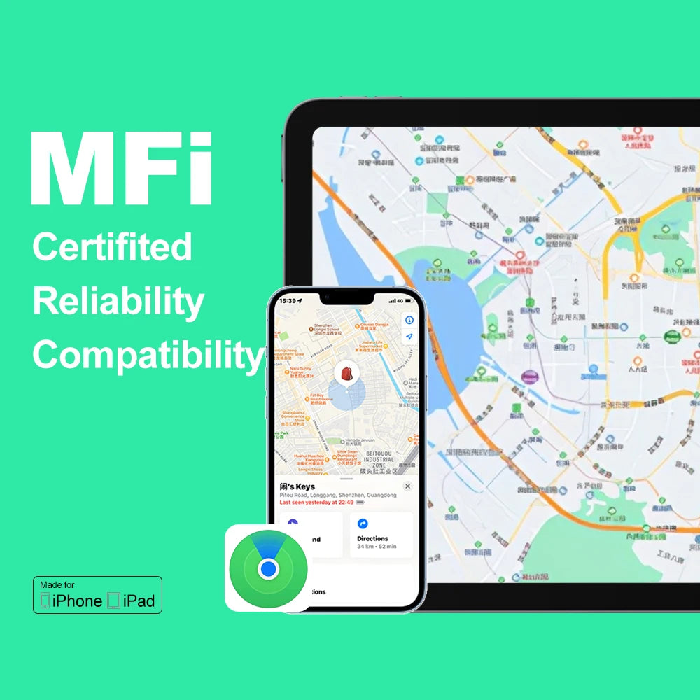 Traceur GPS Carte Ultra-Fin – Localisateur Anti-Perte avec Bluetooth & Recharge Sans Fil pour porte-monnaie