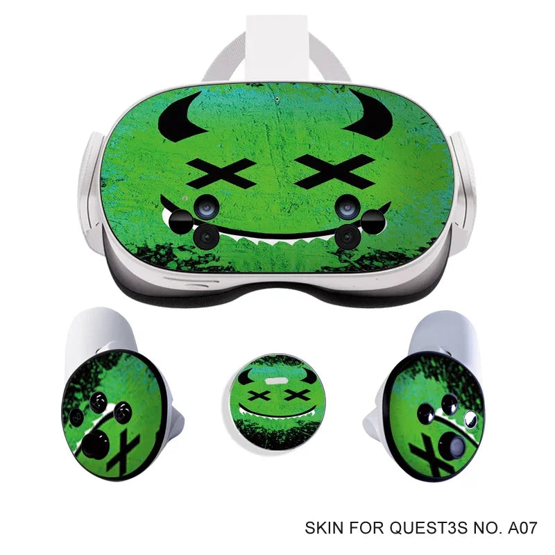 Stickers Vinyles Décoratifs Halloween pour Meta Quest 3S VR Headset & Contrôleurs