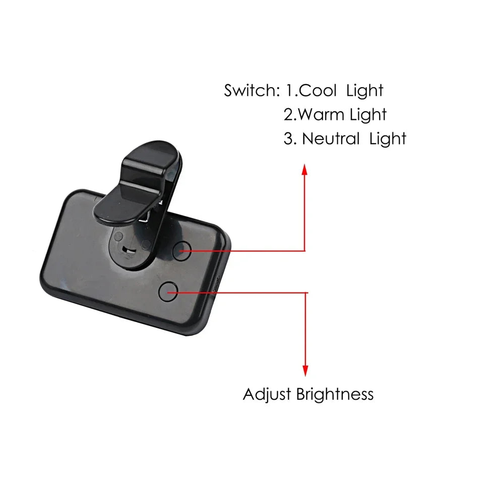 Lampe LED Portable à Clip pour Webcam et Ordinateur Portable