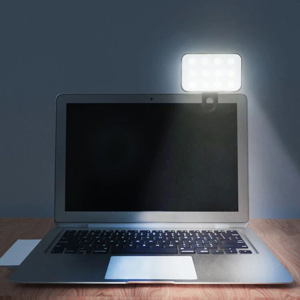 Lampe LED Portable à Clip pour Webcam et Ordinateur Portable