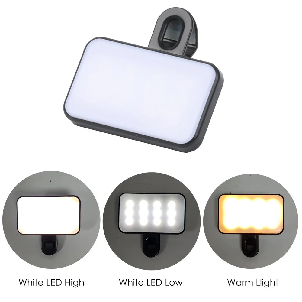 Lampe LED Portable à Clip pour Webcam et Ordinateur Portable