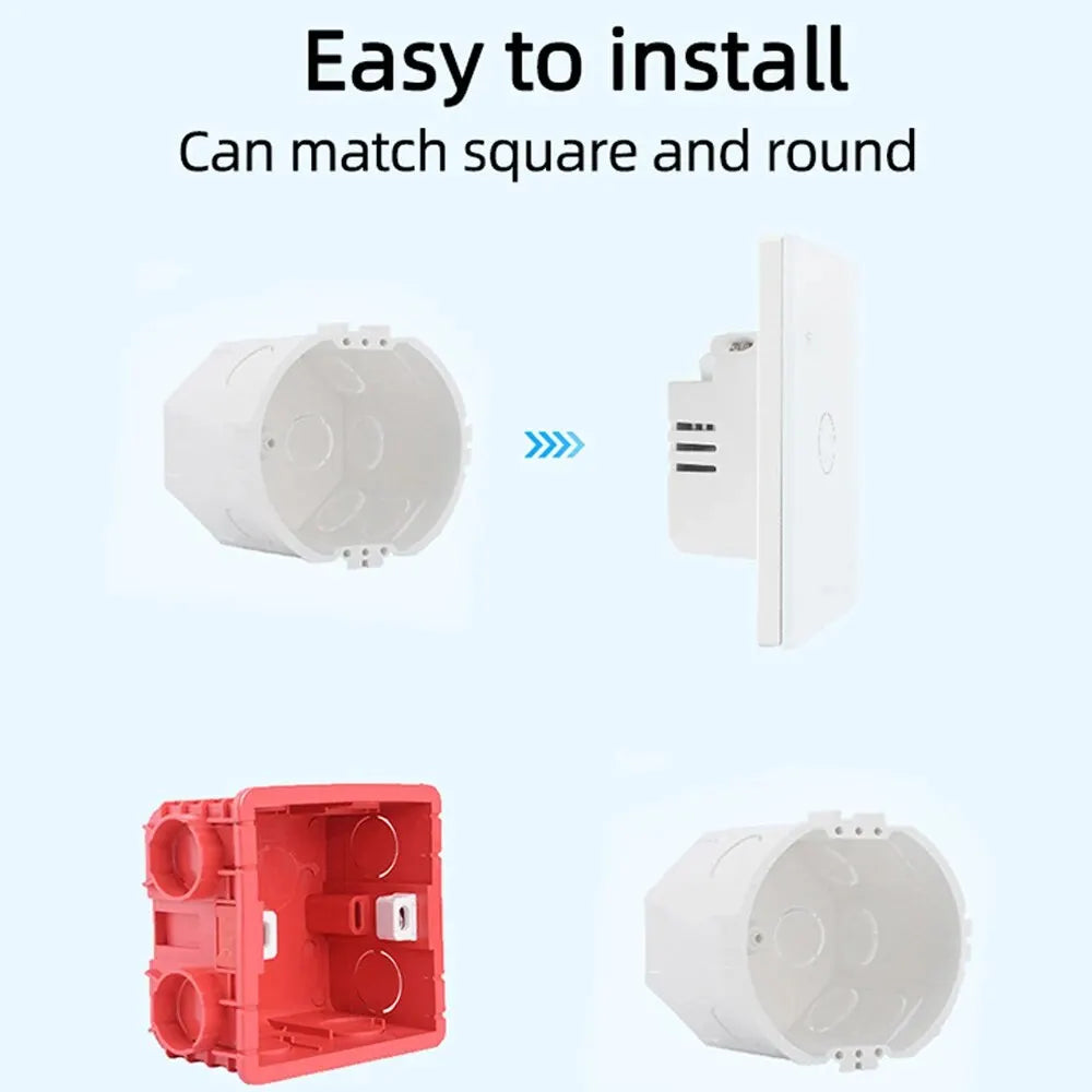 Interrupteur Mural Tactile WiFi Intelligent EU 220V avec Fil Neutre
