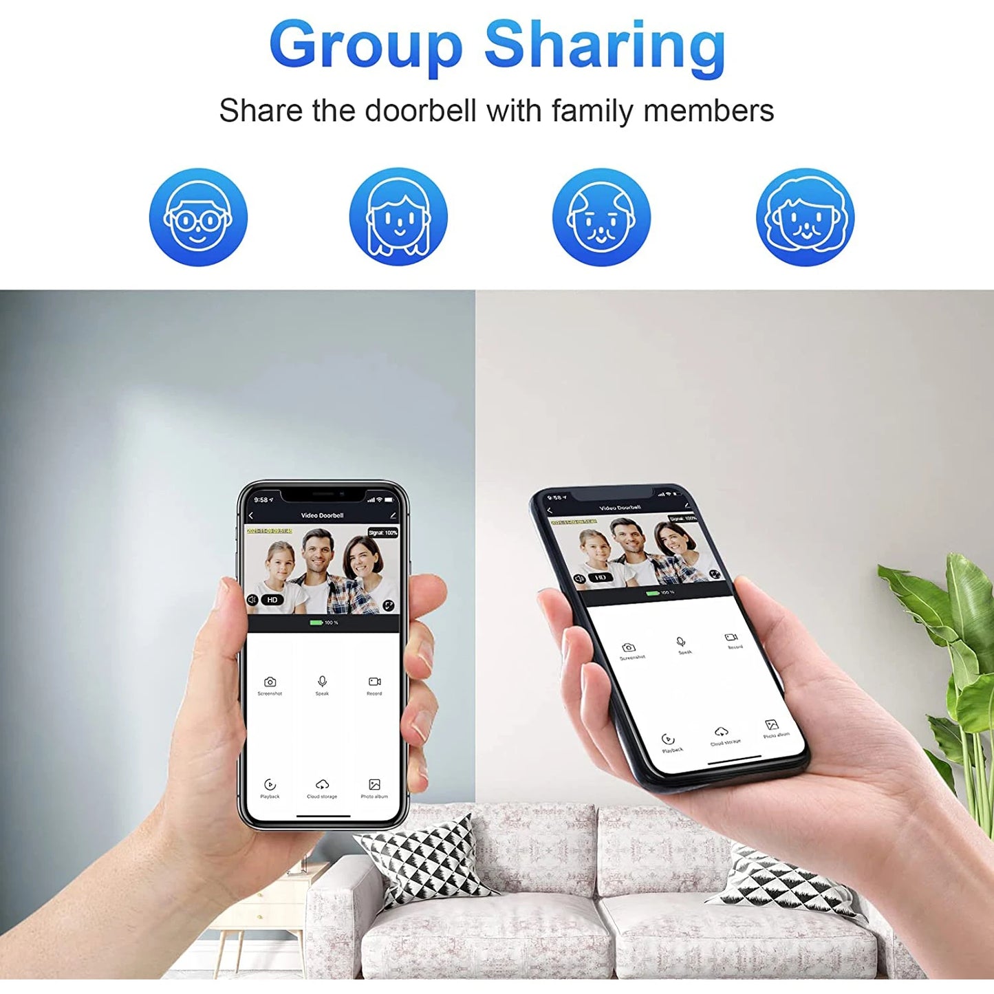 Sonnette Vidéo Sans Fil 1080P WiFi – Tuya Smart Home