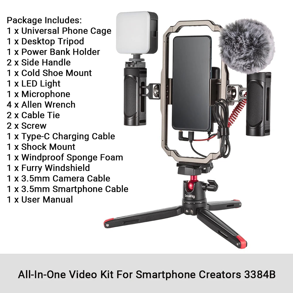 Stabilisateur pour Smartphone SmallRig 2791 – Vlogging & Streaming Pro