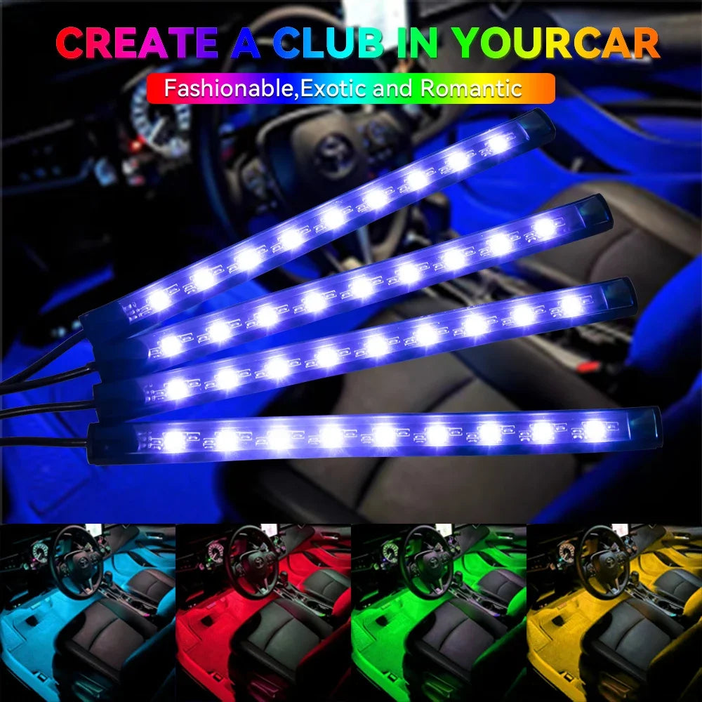 Éclairage Ambiant Intérieur Voiture RGB