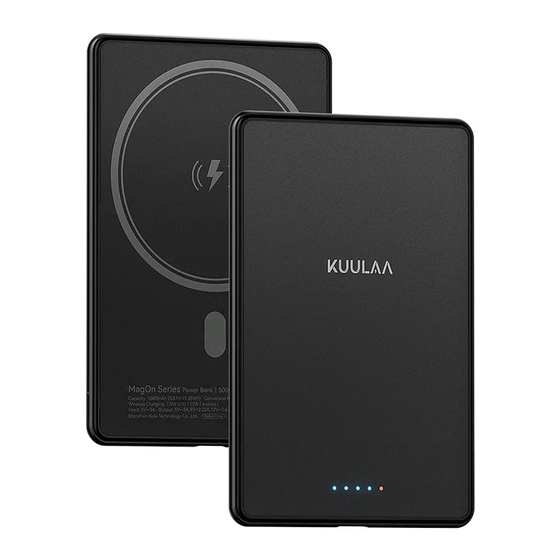 KUULAA Power Bank Magnetique Fine 5000mAh – Batterie Externe Portable 20W Compatible MagSafe pour iPhone 16/15/14/13