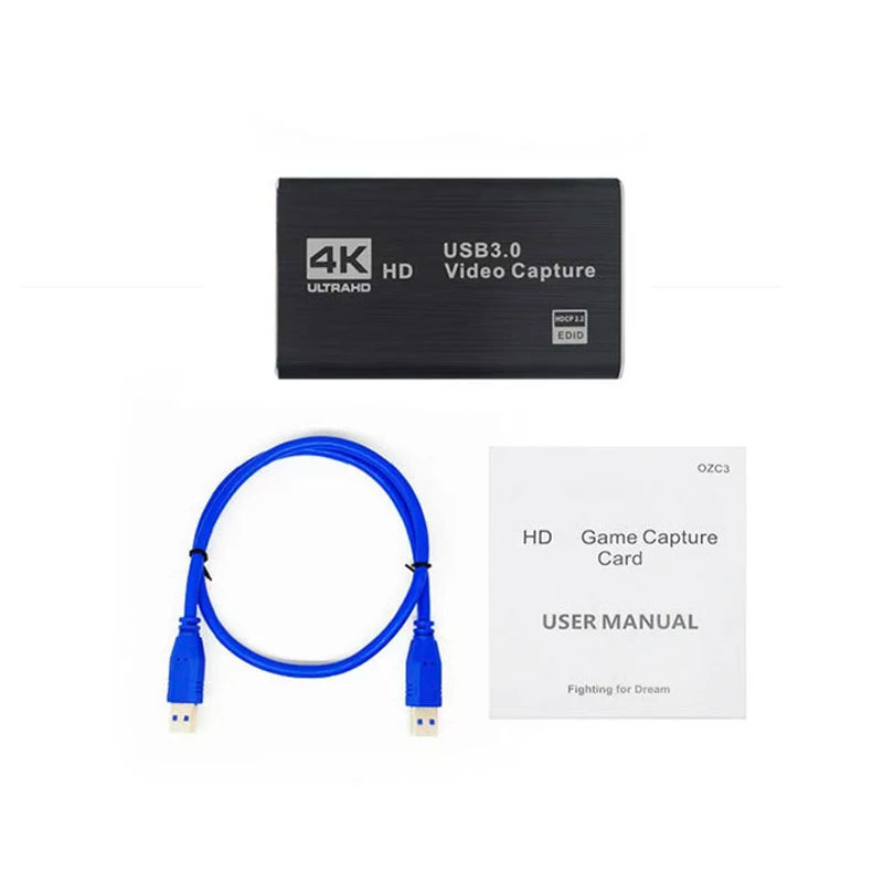Carte de Capture Vidéo 4K USB 3.0 HDMI – 1080P 60Hz HD