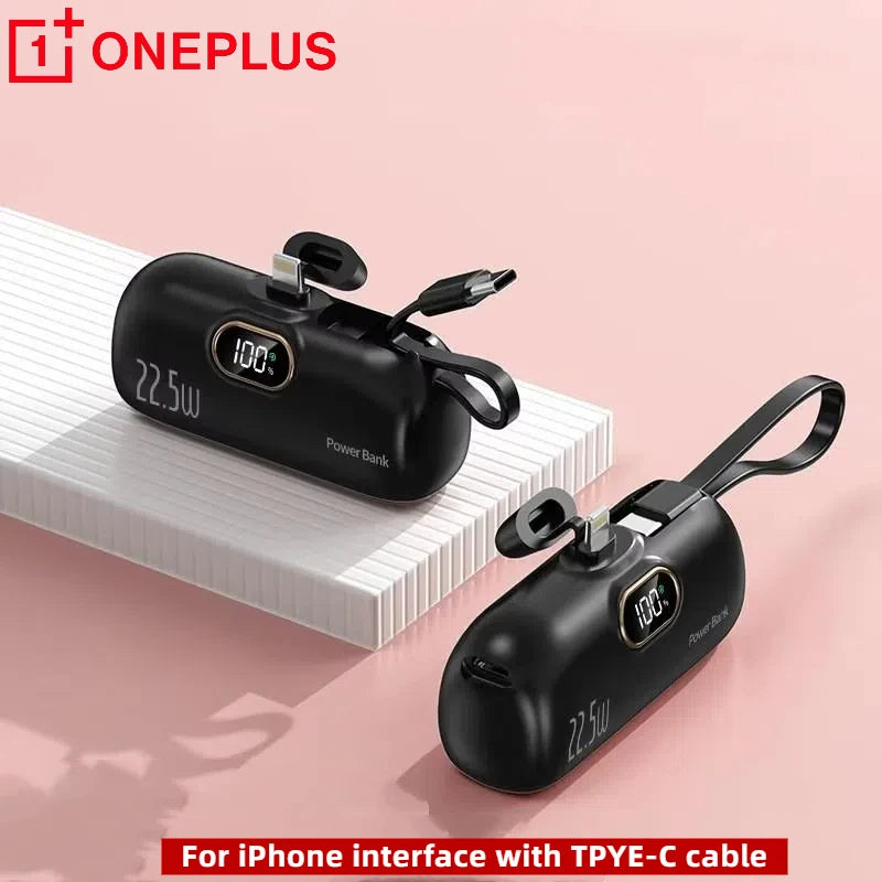 OnePlus Mini Power Bank Portable 10000mAh – Batterie Externe Capsule à Charge Rapide pour iPhone et USB Type-C