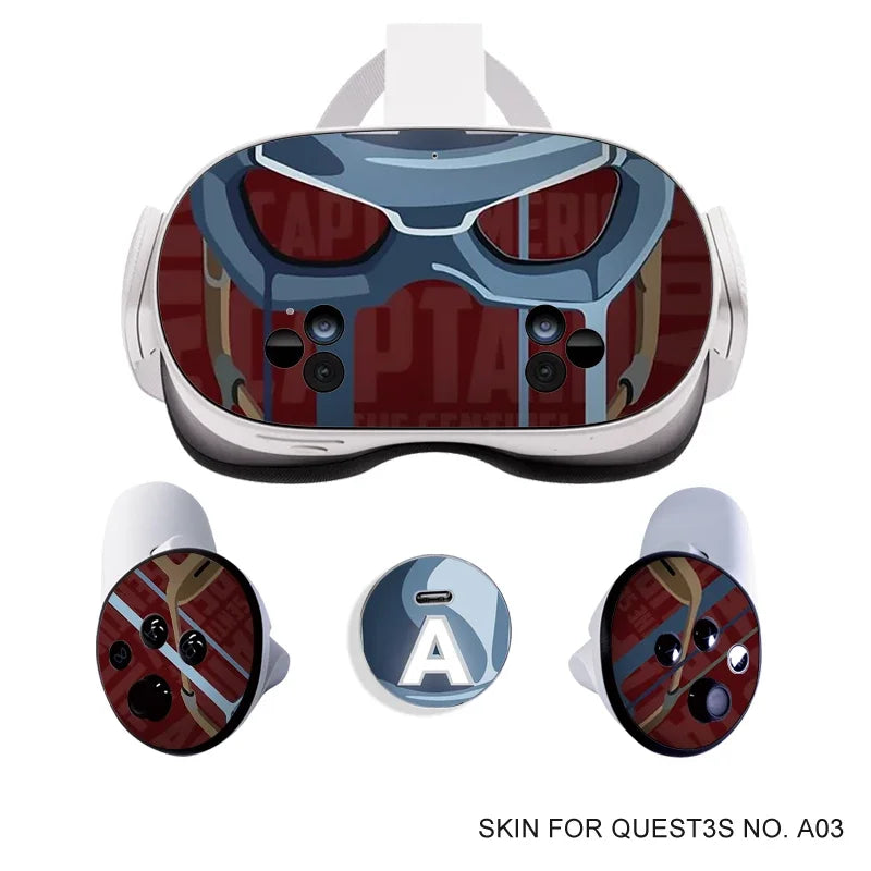 Stickers Vinyles Décoratifs Halloween pour Meta Quest 3S VR Headset & Contrôleurs