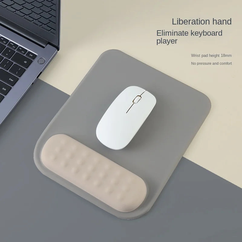 Tapis de Souris avec Repose-Poignet Ergonomique – Base Antidérapante en Silicone et Mousse à Mémoire de Forme