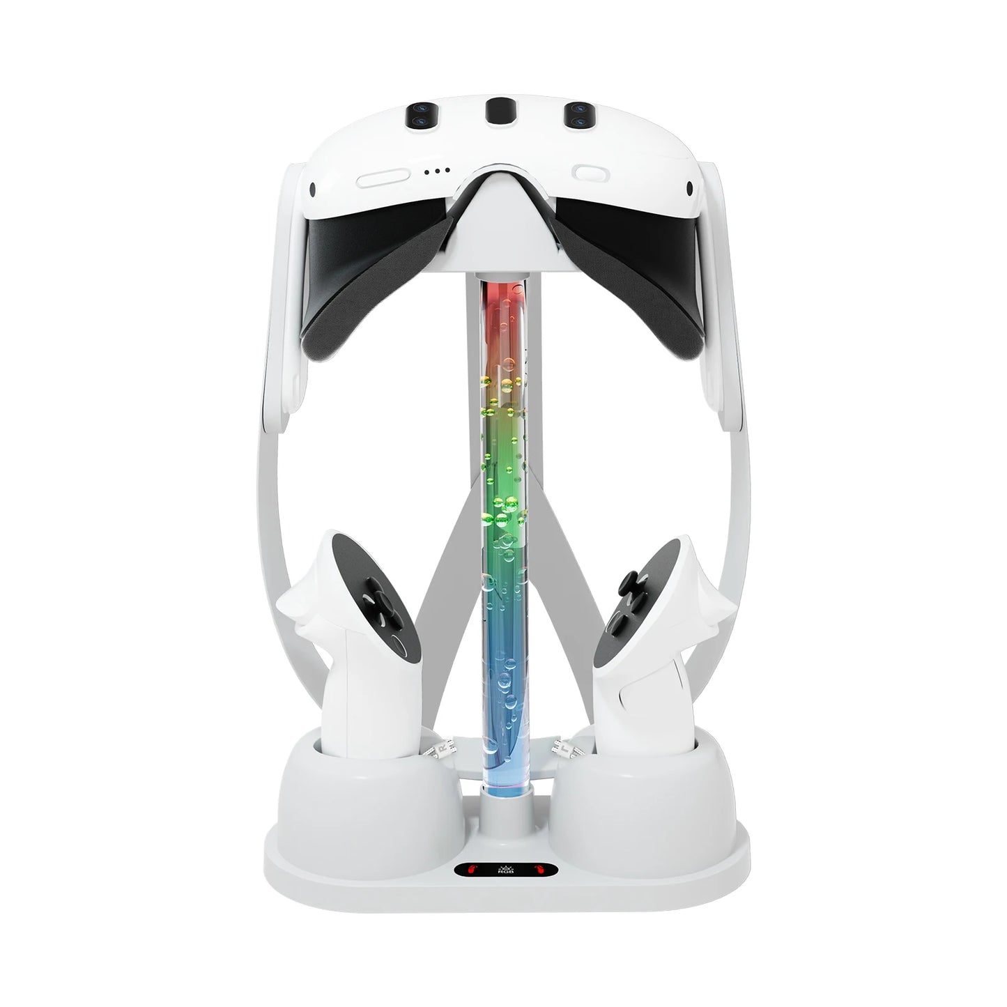 Support de Charge RGB FARAJIAJ pour Meta Quest 3 – Station de Rangement avec Éclairage Coloré et Charge Rapide