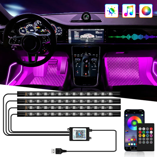 Éclairage Ambiant Intérieur Voiture RGB