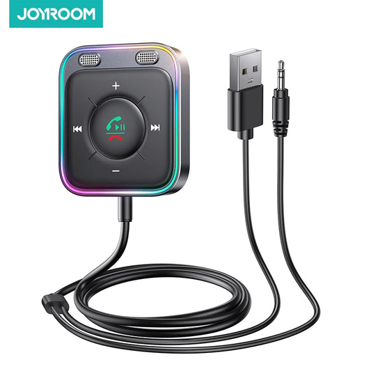 Adaptateur Bluetooth 5.4 JOYROOM pour Voiture – Double Micro, Appels Mains Libres, Récepteur Audio Stéréo, Musique et Kit Auto AUX