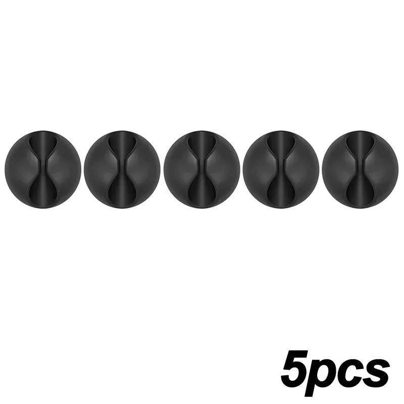Pack de 5 Mini Organiseur de Câbles – Clips pour Câbles USB et Fils