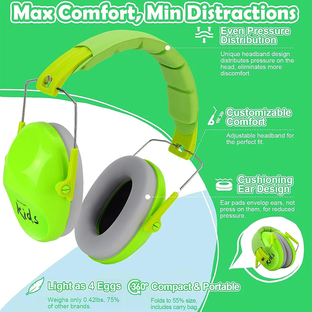ZOHAN Protection Auditive pour Enfants – Casque Anti-Bruit pour Bébés, Enfants avec Autisme, Tout-Petits, Lecture et Sommeil