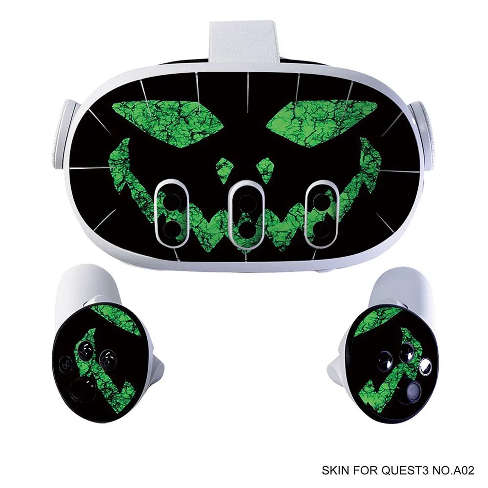 Sticker Vinyle Décoratif Halloween pour Meta Quest 3 VR Headset & Contrôleurs