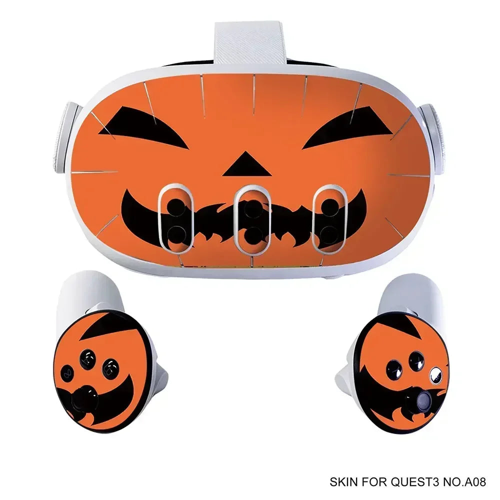 Sticker Vinyle Décoratif Halloween pour Meta Quest 3 VR Headset & Contrôleurs