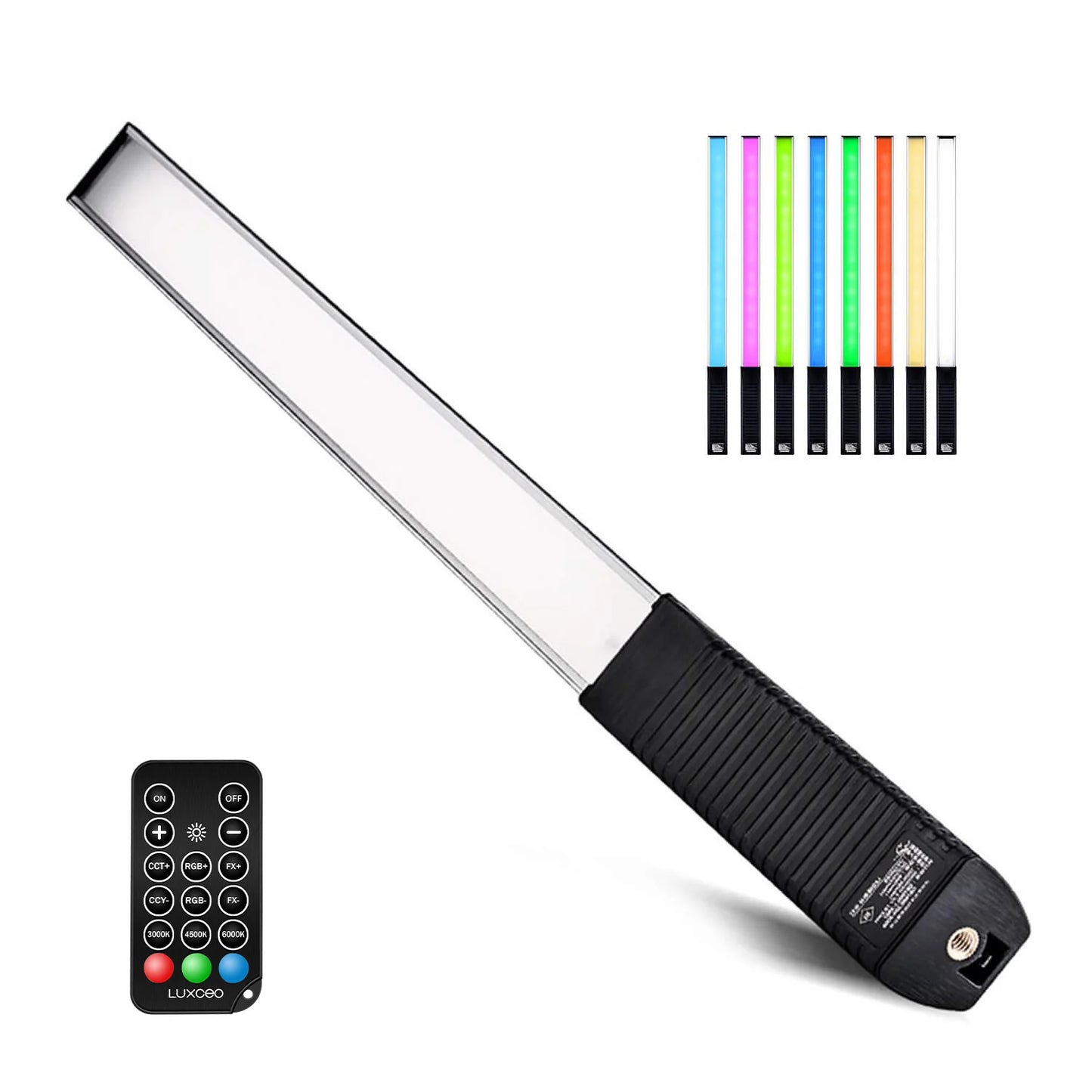 Lumière Vidéo RGB LUXCEO Q508A avec Télécommande – Éclairage Studio 3000K-6000K, 36 Couleurs pour Photo, Youtube, TikTok, Vlog