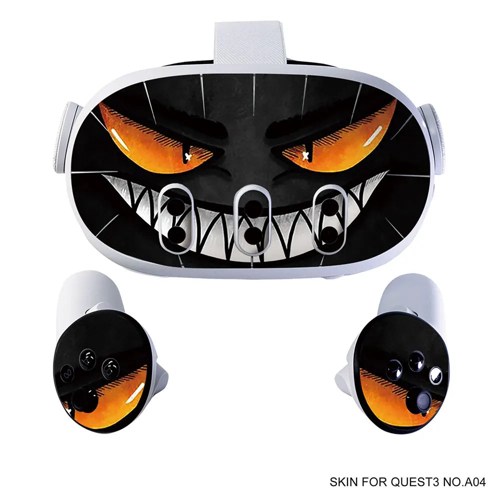 Sticker Vinyle Décoratif Halloween pour Meta Quest 3 VR Headset & Contrôleurs