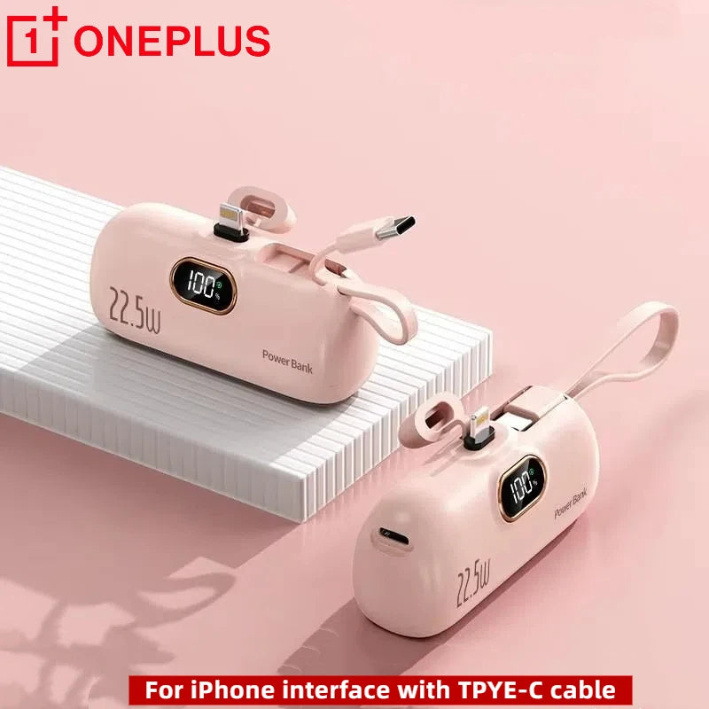 OnePlus Mini Power Bank Portable 10000mAh – Batterie Externe Capsule à Charge Rapide pour iPhone et USB Type-C