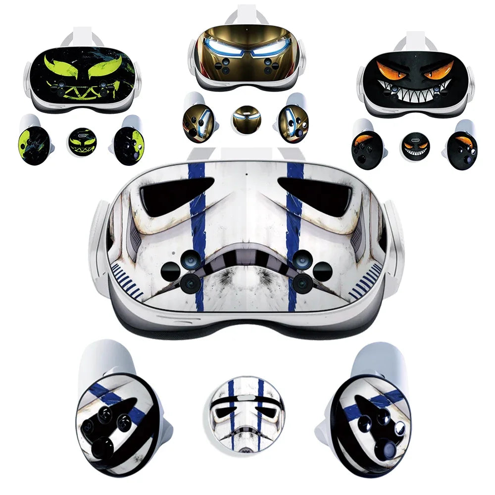 Stickers Vinyles Décoratifs Halloween pour Meta Quest 3S VR Headset & Contrôleurs