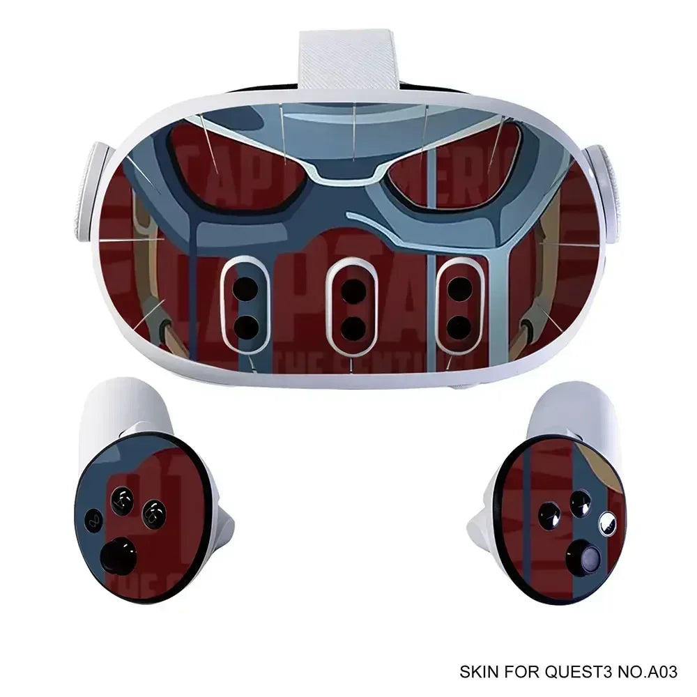 Sticker Vinyle Décoratif Halloween pour Meta Quest 3 VR Headset & Contrôleurs