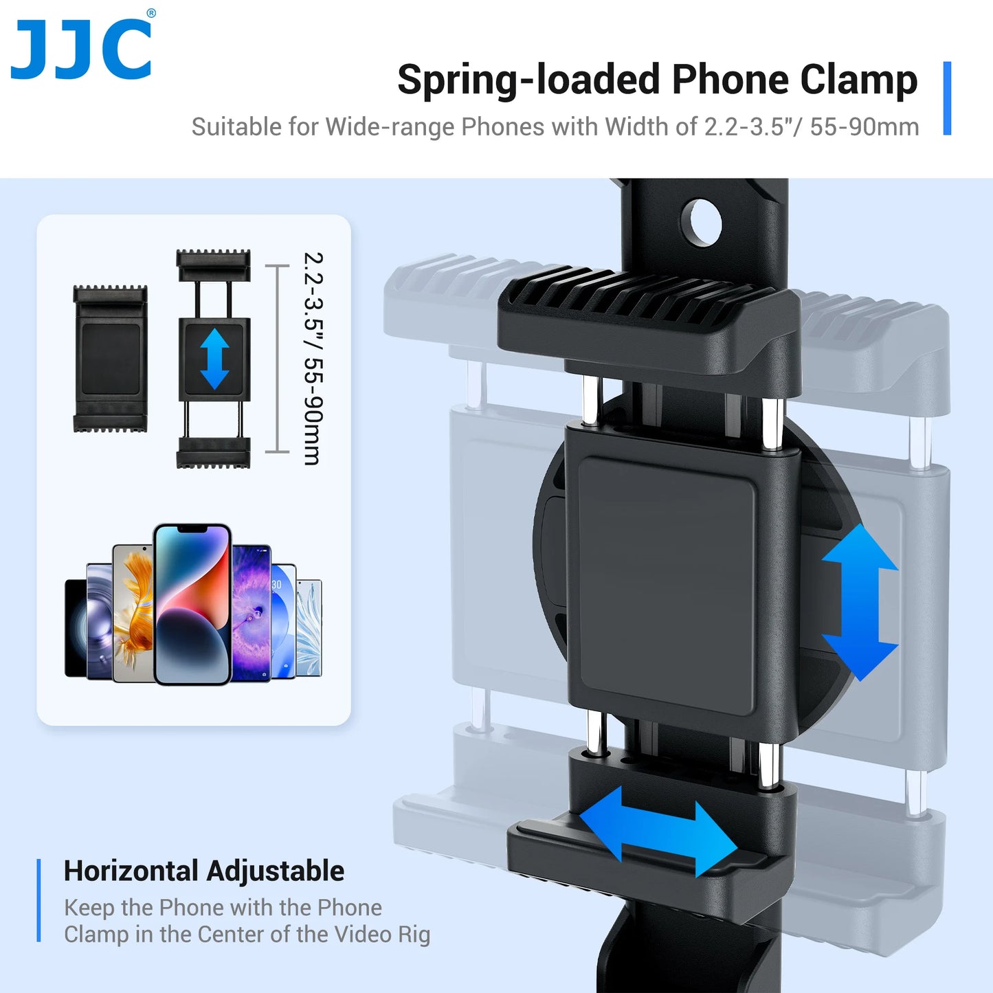 Stabilisateur JJC pour Vidéo avec Télécommande et Poignée