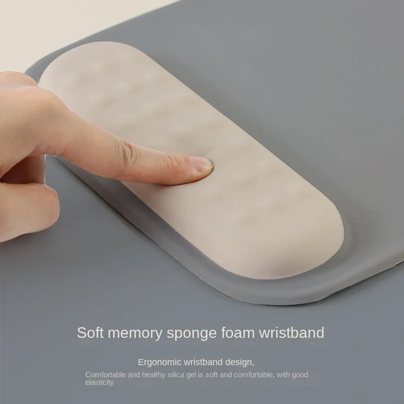 Tapis de Souris avec Repose-Poignet Ergonomique – Base Antidérapante en Silicone et Mousse à Mémoire de Forme