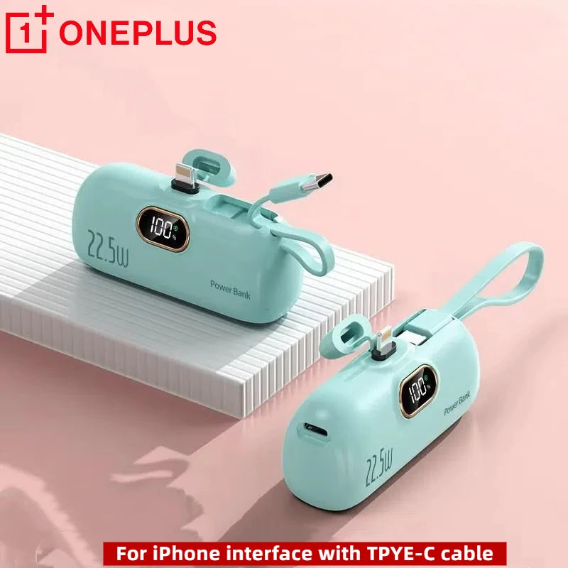 OnePlus Mini Power Bank Portable 10000mAh – Batterie Externe Capsule à Charge Rapide pour iPhone et USB Type-C