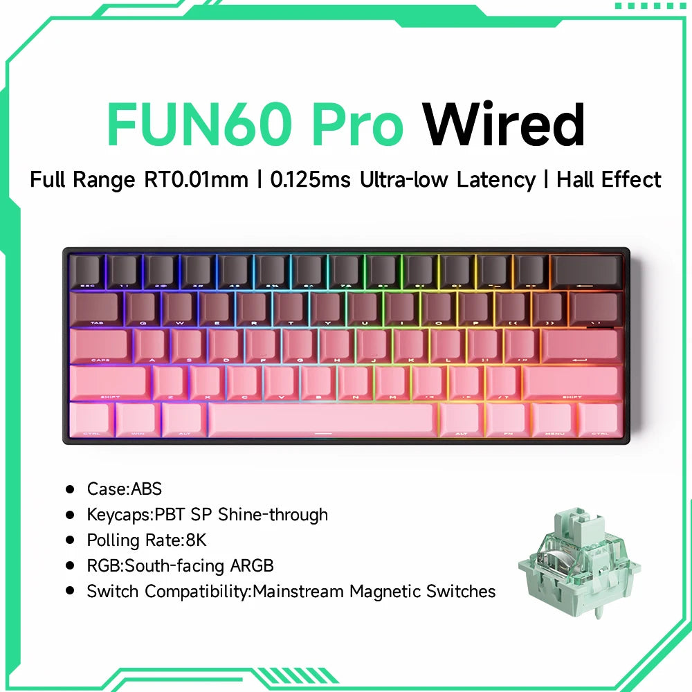 Akko MonsGeek FUN60 – Clavier Mécanique 60% Compact avec Switch Magnétique Ultra-Rapide