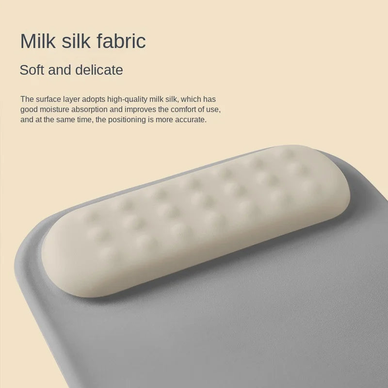 Tapis de Souris avec Repose-Poignet Ergonomique – Base Antidérapante en Silicone et Mousse à Mémoire de Forme