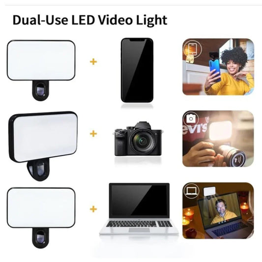 Lampe LED Portable à Clip pour Webcam et Ordinateur Portable