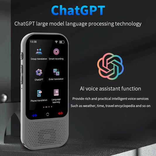S80 Pro – Traducteur Intelligent 138 Langues en Temps Réel, ChatGPT & Mode Hors Ligne