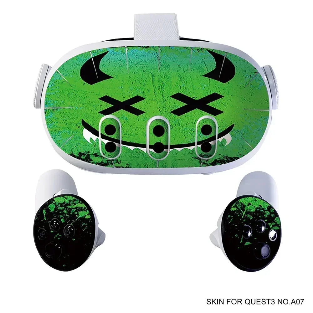Sticker Vinyle Décoratif Halloween pour Meta Quest 3 VR Headset & Contrôleurs