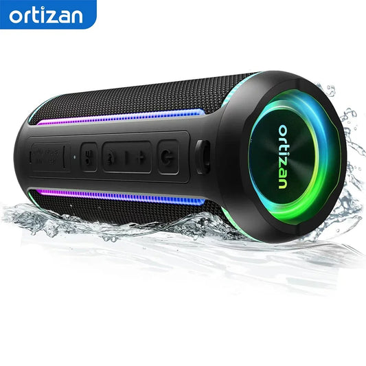 Enceinte Bluetooth Ortizan X30 – Bluetooth 5.3, Étanchéité IPX7, Son Stéréo HiFi 40W et Jumelage TWS