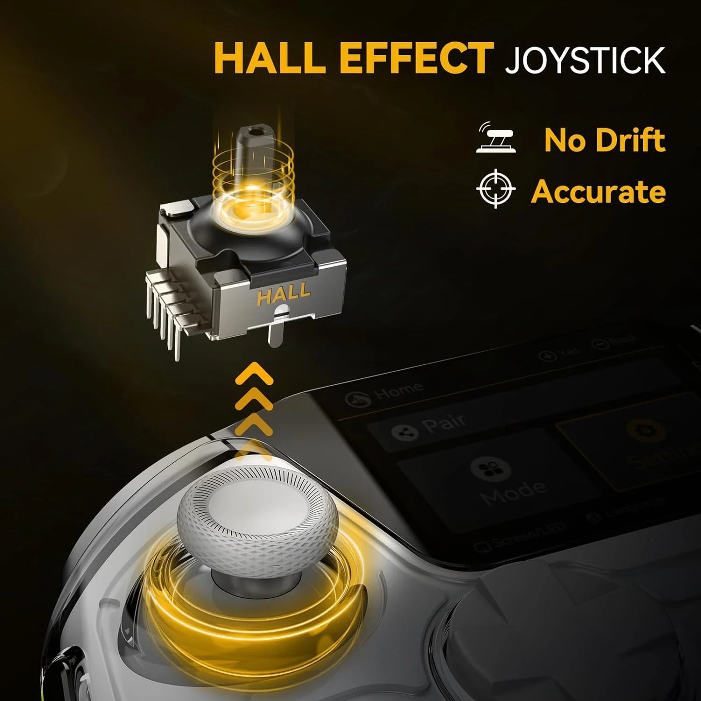 Manette de Jeu Interactive Sans Fil – Joystick à Effet Hall, Lumières RGB, Batterie 1800mAh avec Station de Charge pour Switch, PC, iOS et Android