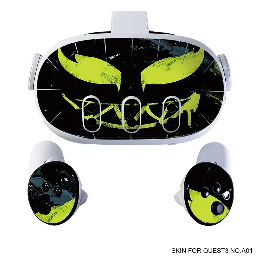 Sticker Vinyle Décoratif Halloween pour Meta Quest 3 VR Headset & Contrôleurs