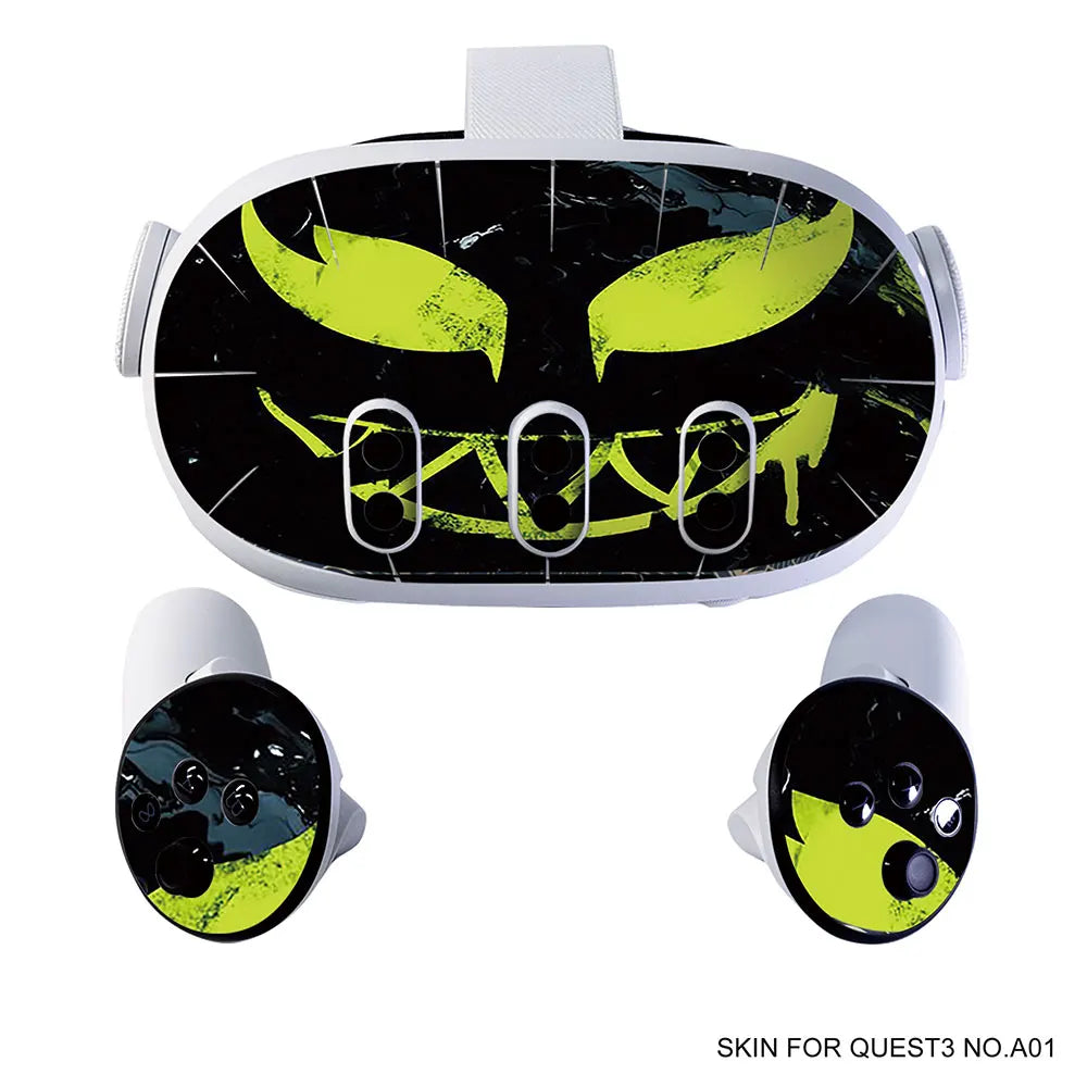 Sticker Vinyle Décoratif Halloween pour Meta Quest 3 VR Headset & Contrôleurs