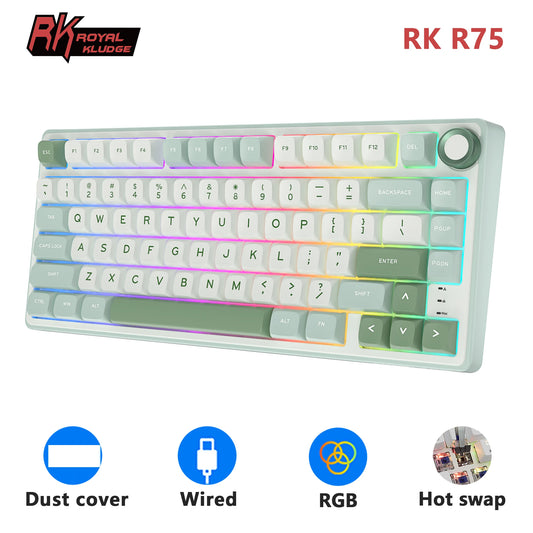 RK Royal Kludge R75 Gasket – Clavier Mécanique Filaire 80 Touches RGB