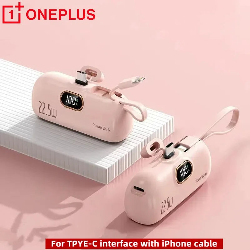 OnePlus Mini Power Bank Portable 10000mAh – Batterie Externe Capsule à Charge Rapide pour iPhone et USB Type-C