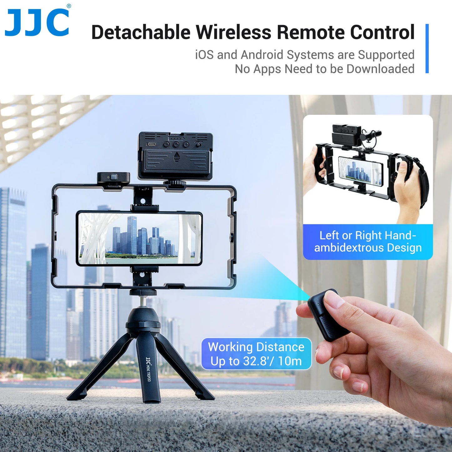 Stabilisateur JJC pour Vidéo avec Télécommande et Poignée