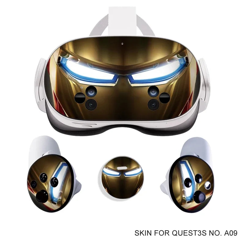Stickers Vinyles Décoratifs Halloween pour Meta Quest 3S VR Headset & Contrôleurs