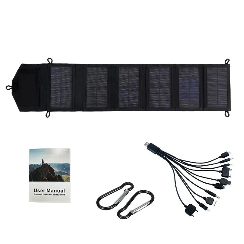 Panneau Solaire Pliable 6 Battants 800W – Chargeur Portable 20Wh avec Sortie USB 5V DC