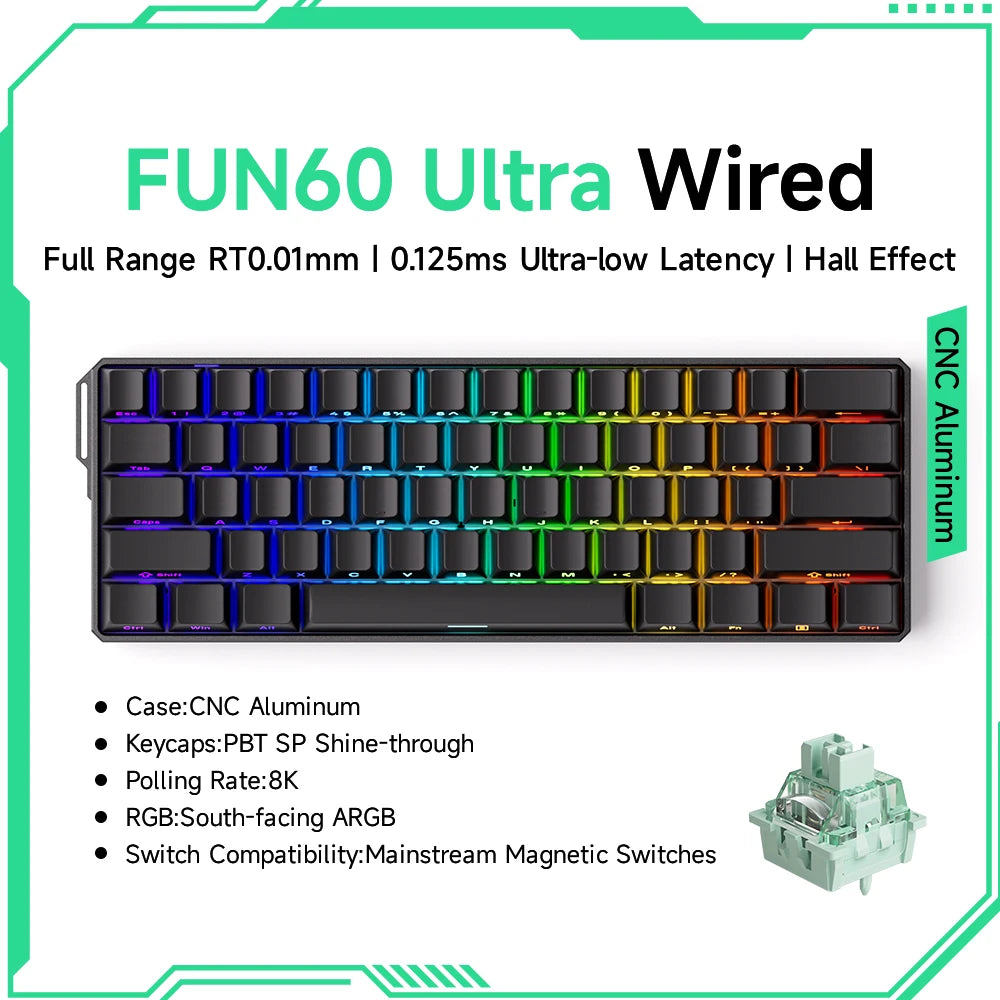 Akko MonsGeek FUN60 – Clavier Mécanique 60% Compact avec Switch Magnétique Ultra-Rapide